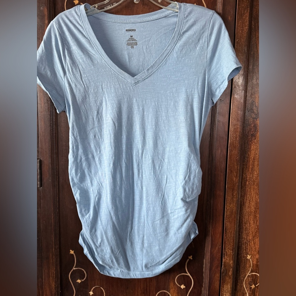 Sonoma MATERNITY  Blue Fitted Short Sleeve Tee
